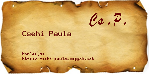 Csehi Paula névjegykártya